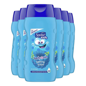 Suave Tear Free Berry Blue Body Wash 12 oz , (Pack of 6)
