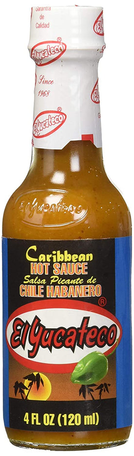 El Yucateco Sauce Hot Habanero Caribb, 4 Fl Oz (Pack of 3)