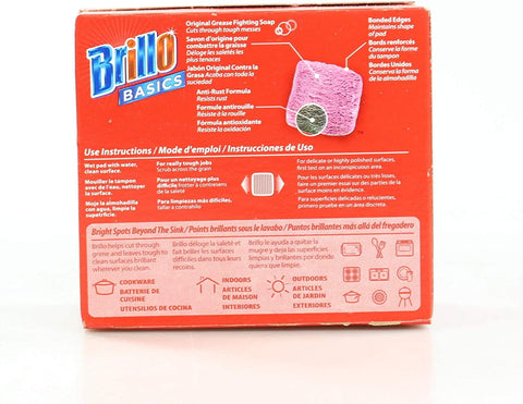 Image of Brillo Basics Steel Wool Scrub Pads, 8-ct. Box (Pack of 12)