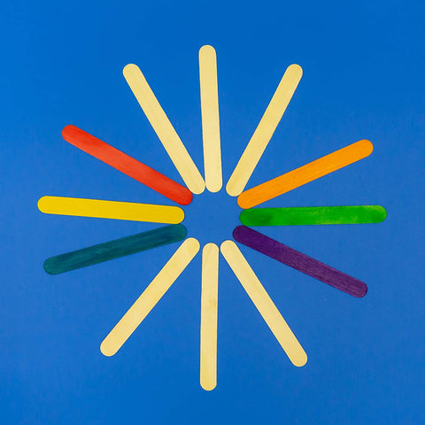 Image of BAZIC Jumbo Colored Craft Stick 50 Per Pack
