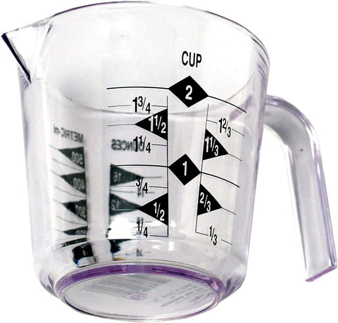 Image of Chef Craft 2-Cup Measuring Cup, Clear