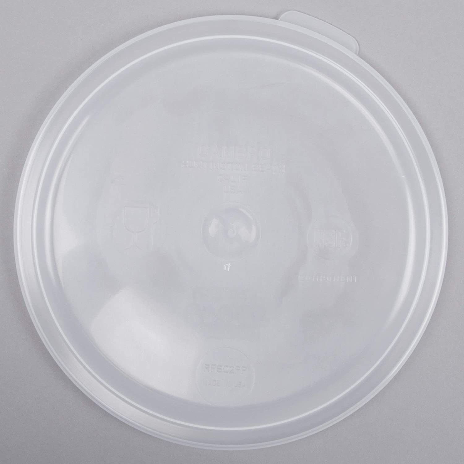 Cambro RFS4PP190 4 Qt. Translucent Round Storage Container with RFSC2PP190 Translucent Lid