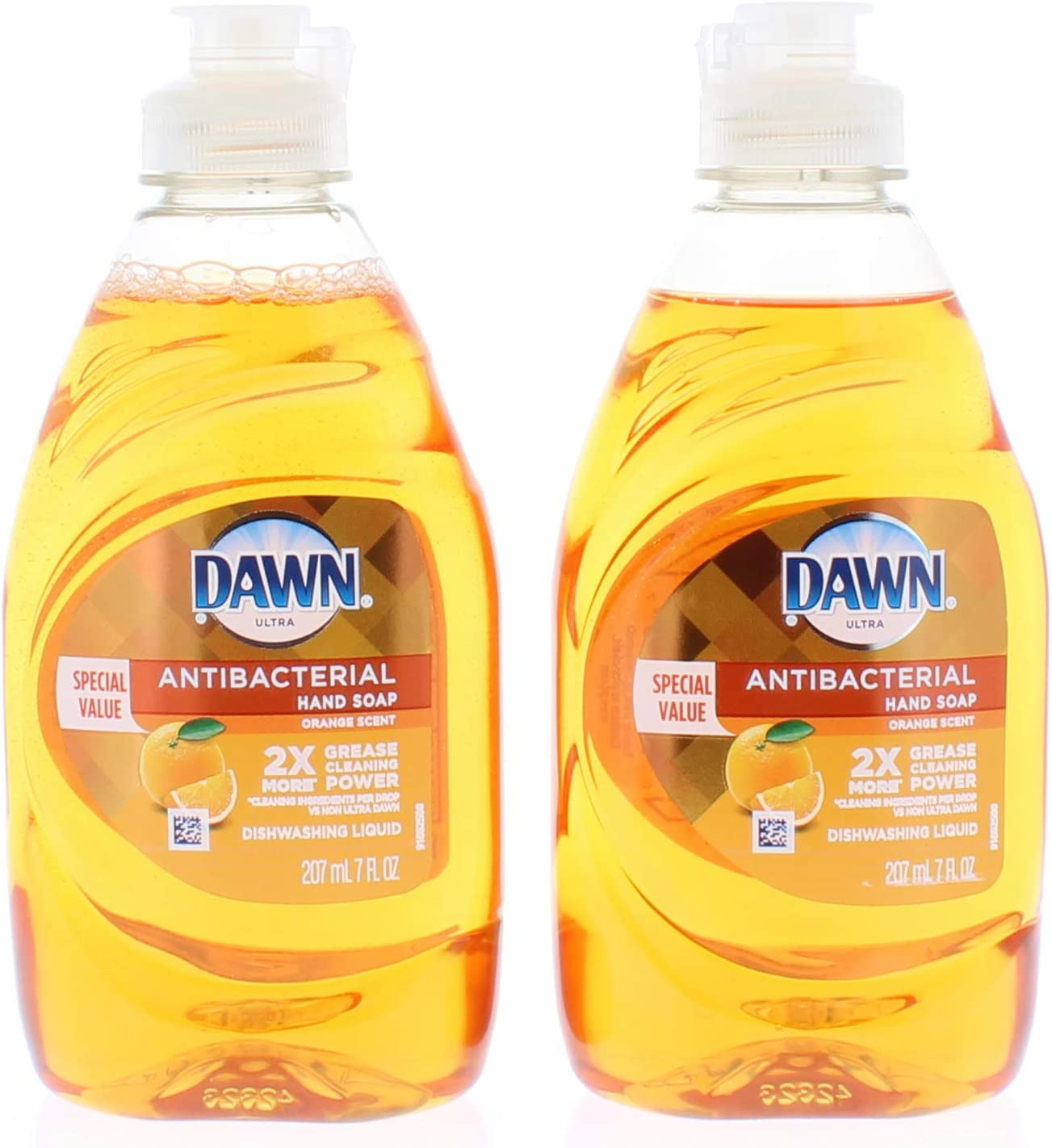 2 Pk. Dawn Ultra Antibacterial Orange Scent Dishwashing Liquid 7oz. (14 Fl. Oz Total)