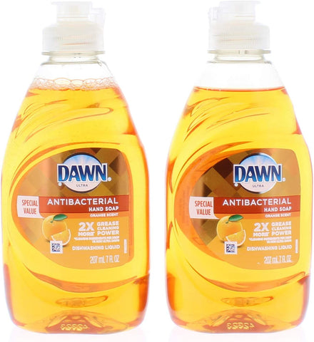 Image of 2 Pk. Dawn Ultra Antibacterial Orange Scent Dishwashing Liquid 7oz. (14 Fl. Oz Total)