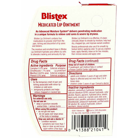 Image of Blistex Lip Medicated Ointment, 0.35 oz (Bundle of 5)
