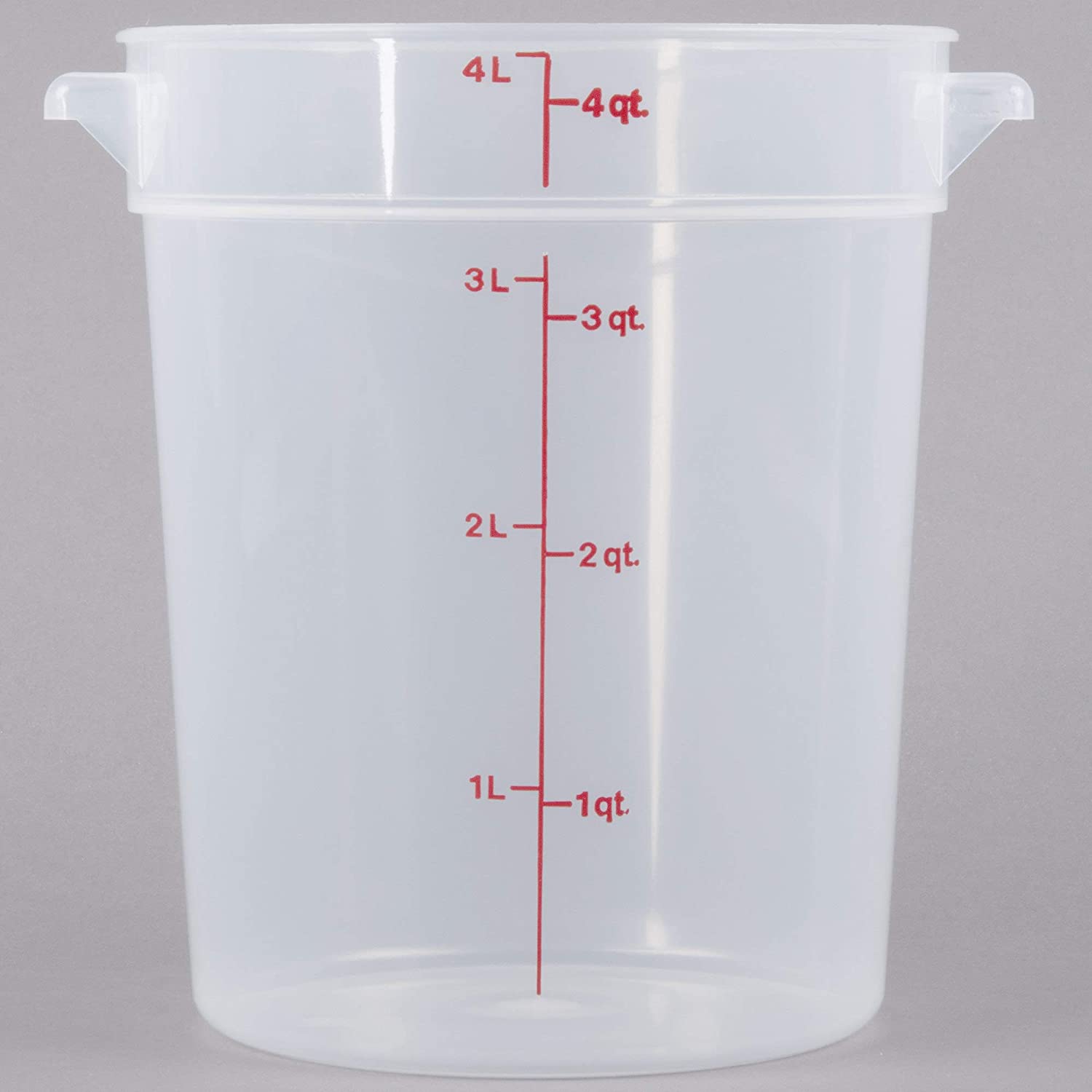 Cambro RFS4PP190 4 Qt. Translucent Round Storage Container with RFSC2PP190 Translucent Lid