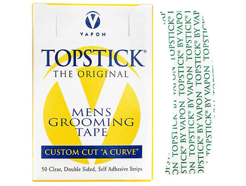 Image of Vapon Topstick The Original Custom Cut "A Curve"Men's Grooming Tape - 50 Strips Box