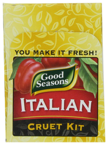 Image of Good Seasons Salad Dressing & Recipe Kit, Cruet with 2-Count Italian Dressing Mix (Pack of 2)