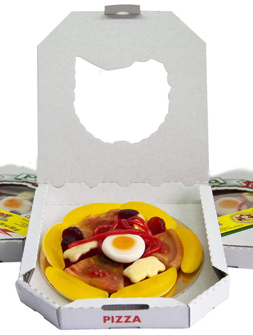 Image of Raindrops Gummy Candy Pizza - 4.5" Mini Pizza with 18 Pieces of Candy Per Box - Yummy Toppings Made from Gummy Bears
