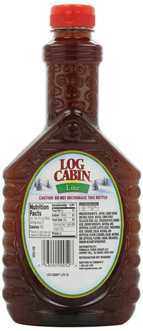 Image of Log Cabin Lite Syrup, 24-Ounce (Pack of 4)