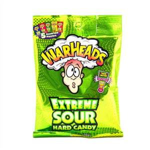 Warheads Extreme Sour Hard Candy Assorted Flavors 2 Oz.