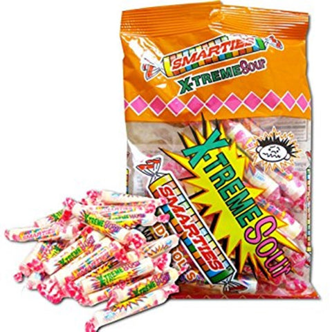 Image of X-Treme Sour Smarties Assorted Flavor Candy Rolls, 5 oz, Pack of 3
