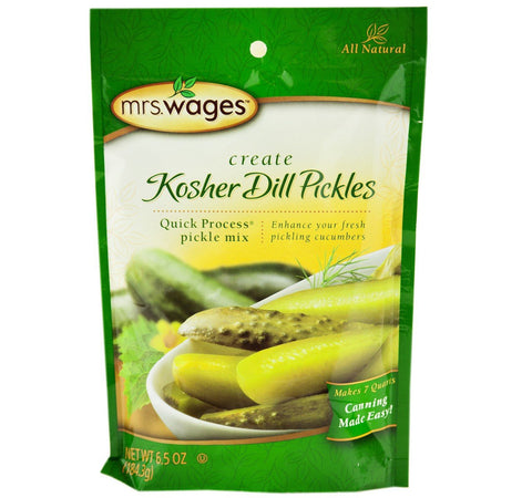 Image of Mrs. Wages Kosher Dill Pickle Canning Seasoning Mix, 6.5 Oz. Pouch