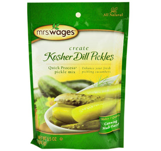 Mrs. Wages Kosher Dill Pickle Canning Seasoning Mix, 6.5 Oz. Pouch