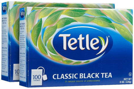 Tetley Black Tea Bags, Classic Blend, 100 ct, 2 pk