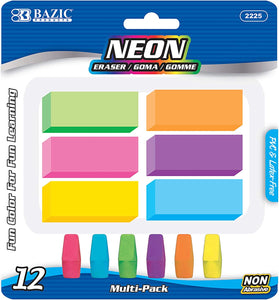 BAZIC Neon Erasers
