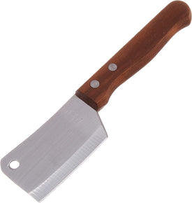 Chef Craft Set of 2, Cleaver Style Mini Chopping Knives, Stainless Steel Blade, Wood Handle, Silver