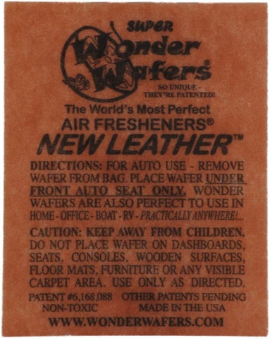 Image of Wonder Wafers Air Fresheners 50ct. Individually Wrapped, New Leather Fragrance