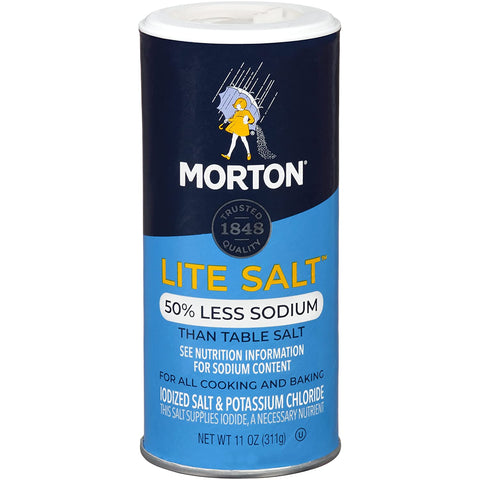 Image of Morton Salt Lite Salt, Less Sodium, 11 oz (Pack of 3)