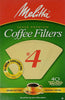 Melitta Cone Coffee Filters No. 4 Unbleached Natural Brown 40 Count Pack of 2 (80 Filters Total)