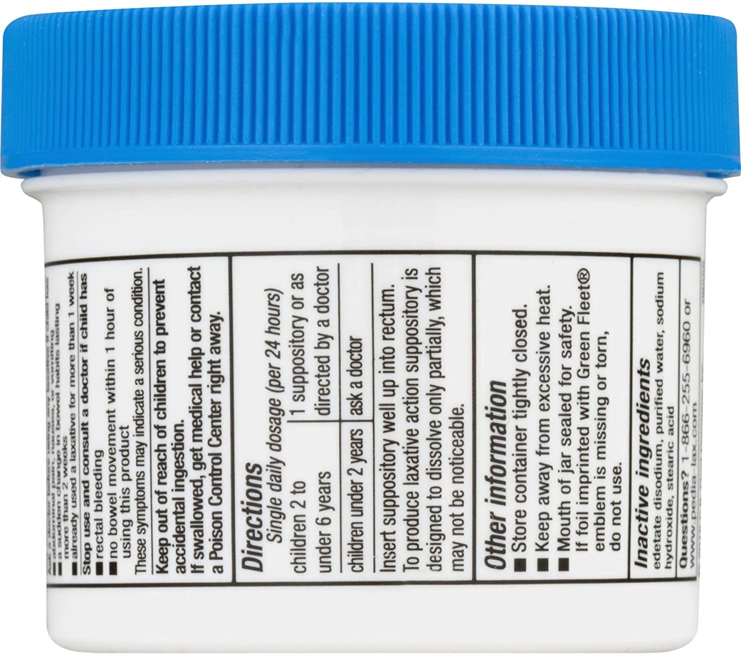 Fleet Pedia-Lax Glycerin Suppositories for Ages 2-5, 12-Count per Pack (2-Pack Total)