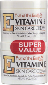 Fruit of the Earth Vitamin E Skin Care Cream 4 oz per Jar- Pack of 8