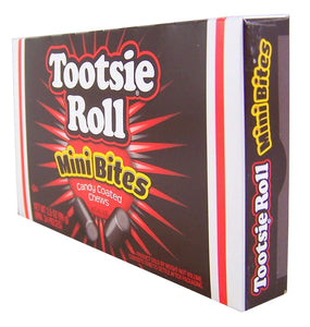 Tootsie Roll Mini Bites Candy Coated Chews Movie Theater Box, 3.5 oz