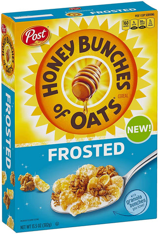 Image of Honey Bunches of Oats Honey Bunches of Oats Frosted Breakfast Cereal, 13.5 Ounce Box