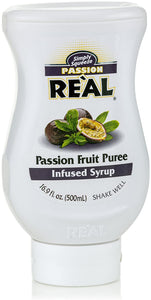 Passion Fruit Reàl, Passion Fruit Puree Infused Syrup, 16.9 FL OZ Squeezable Bottle (Pack of 1)