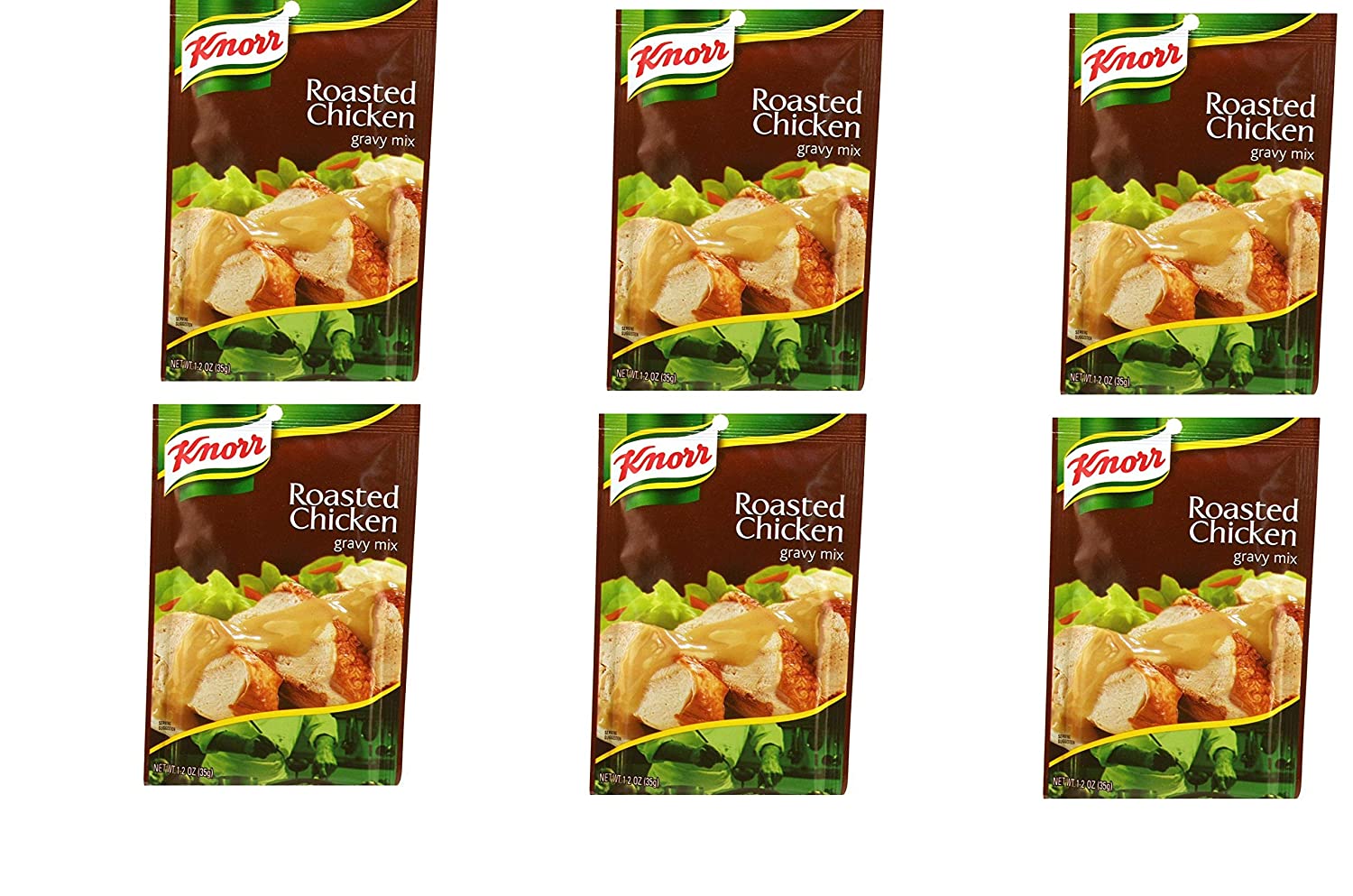 Knorr, Roasted Chicken Gravy Mix - 1.2 Ounce (Pack of 6)