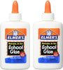 Washable No-Run School Glue, 4 oz, 1 Bottle (E304) - Pack of 2