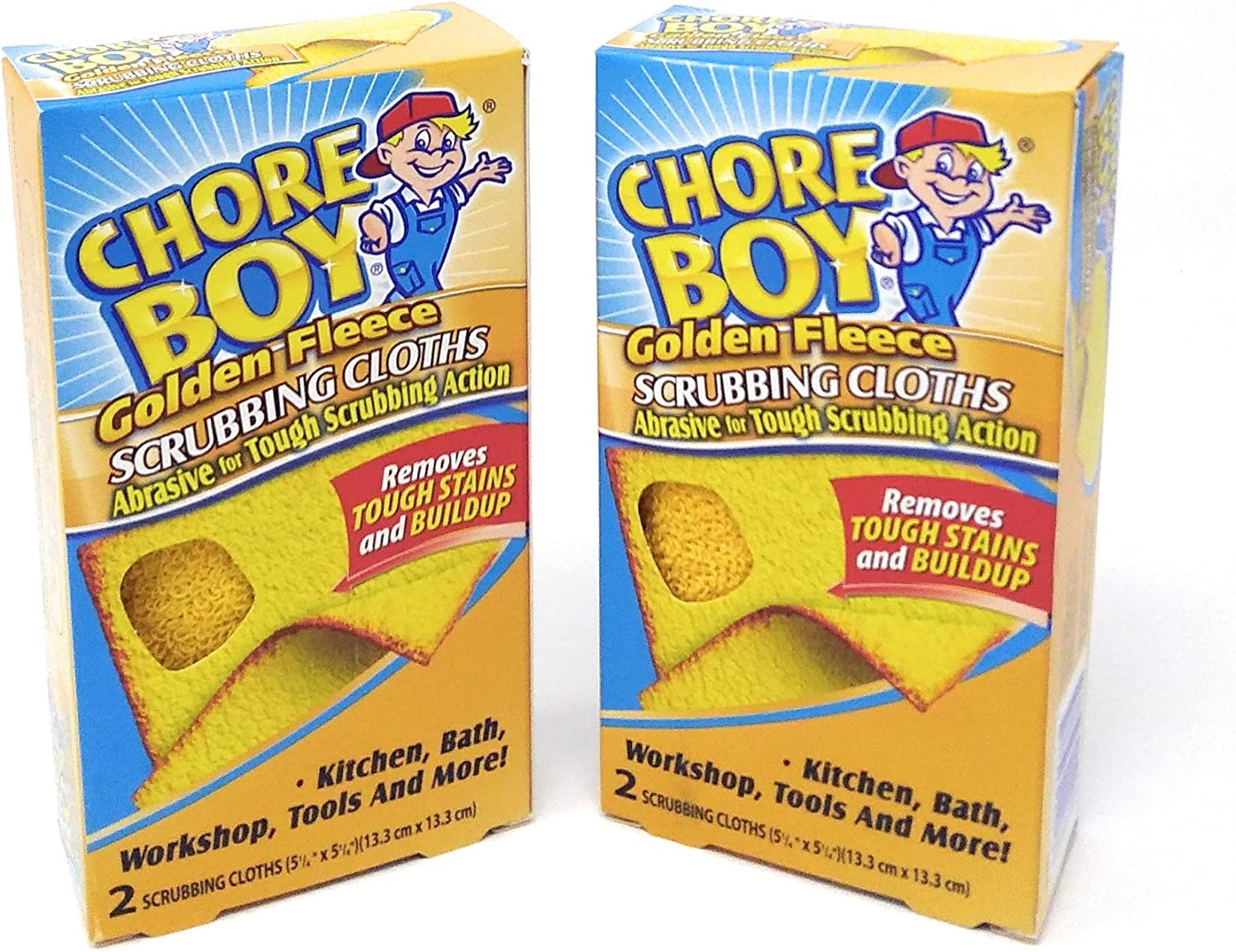 Chore Boy Golden Fleece Scrubbing Cloths | 2-Units per Pack | 4-Pack | (Total of 8 Scrubbing Cloths)
