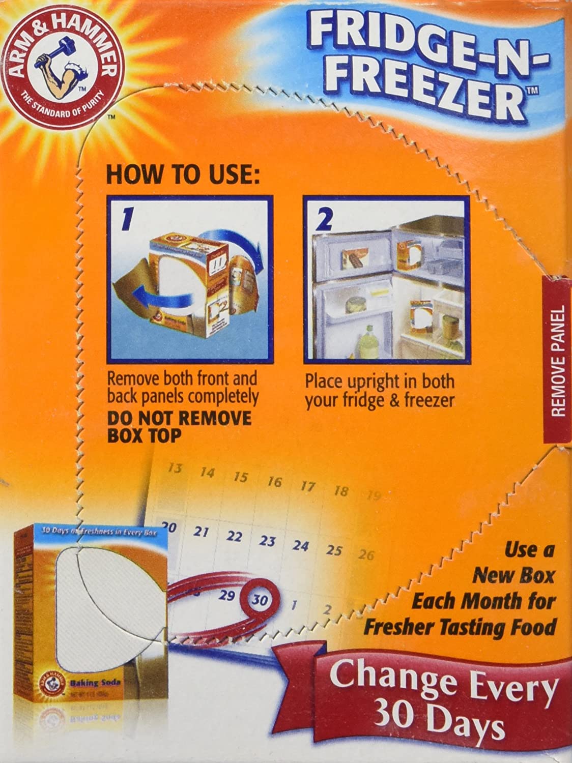Arm & Hammer baking Soda, Fridge-N-Freezer Pack, Odor absorber, 14 oz, Pack Of 6