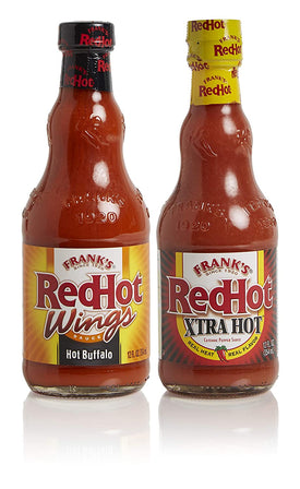 Frank's RedHot Hot Buffalo & Xtra Hot Sauce Variety Pack, 12oz (Pack of 2)
