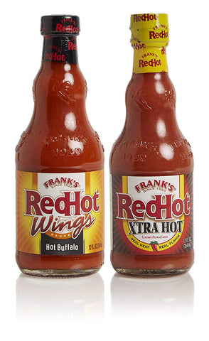 Image of Frank's RedHot Hot Buffalo & Xtra Hot Sauce Variety Pack, 12oz (Pack of 2)