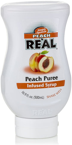 Image of Peach Reàl, Peach Puree Infused Syrup, 16.9 FL OZ Squeezable Bottle (Pack of 1)