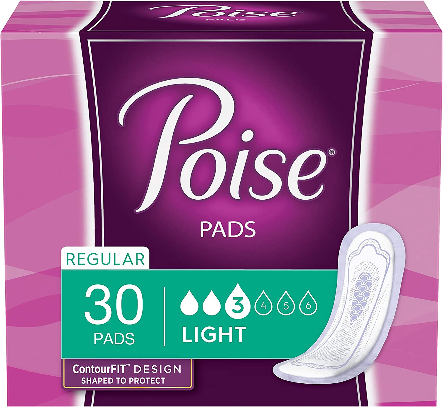 Poise Ultra Thin Pads - 30 ea