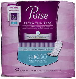 Poise Ultra Thins, Light Absorbency Pads-30ct