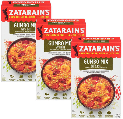 Image of Zatarain's Gumbo Mix With Rice, 7 Ounces - Pack of 3