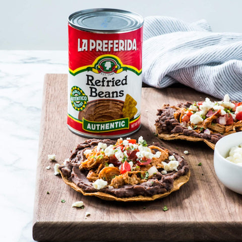 Image of La Preferida Authentic Refried Pinto Beans – Homemade taste of traditional creamy frijoles refritos. 4 simple ingredients,16 oz