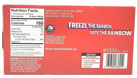 Image of Skittles Freezer Pops, 1.5 oz 10 ct (Pack of 2)