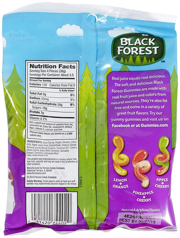 Image of Black Forest Gummies-Gummy Worms-4.5 Oz-3 Pack