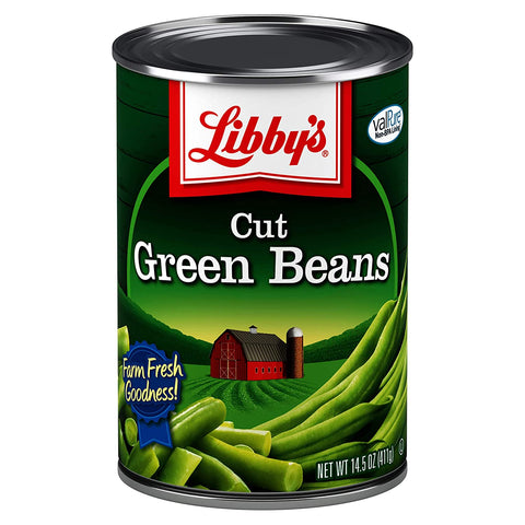 Image of Libby's Cut Green Beans | Naturally Delicious, Mild & Subtly Sweet | Crisp-Tender Bite | No Preservatives | Grown & Made in U.S. | 14.5 ounce can (Pack of 4)