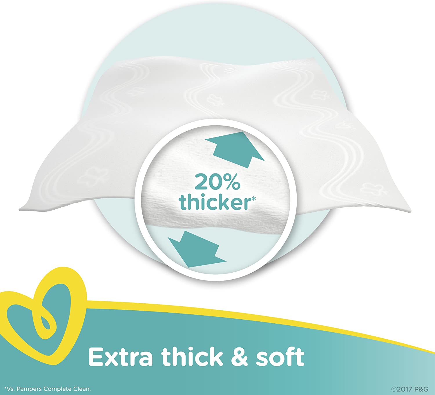 Pampers Sensitive, Water Based Baby Wipes, 64 Count