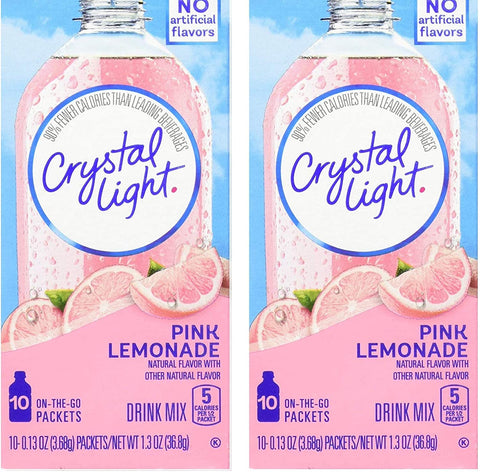 Image of Crystal Light On The Go Pink Lemonade, 10-Packet Box (Pack of 2)