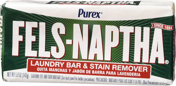 Fels Naptha Laundry Bar and Stain Remover, 5.5 Oz
