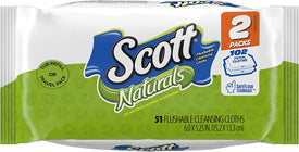 Scott Flushable Cleansing Cloths Refills 51 Clothes (2 Pack),102 Total