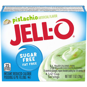 Jell-O Instant Pistachio Sugar-Free Fat Free Pudding & Pie Filling (1 oz Boxes, Pack of 6)