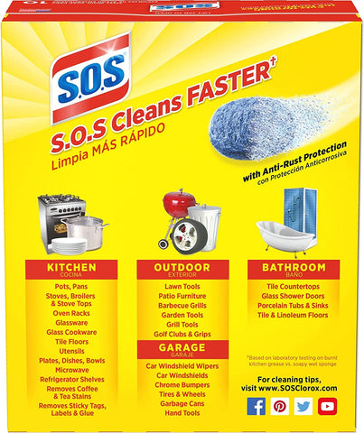 Image of S.O.S-10002 , Steel Wool Soap Pads, 10 Ct