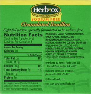 Herb-Ox Sodium Free Bouillon Bundle - 4 Items (2 Beef Bouillon and 2 Chicken Bouillon) - Super Value